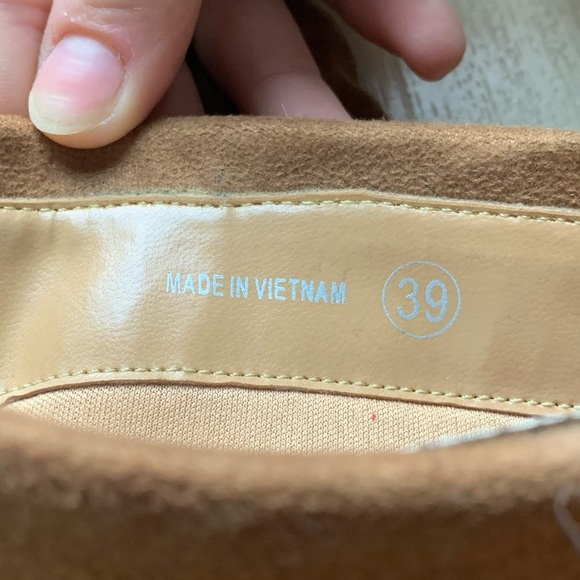 Light Brown Heeled Boots - Picture 2 of 3